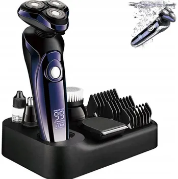 Holicí strojek Holicí Strojek 5 v 1 pro muže LCD Elektrický pro mokré i suché holení