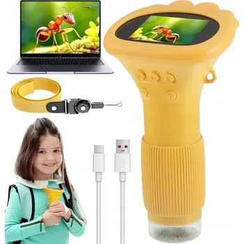 KAPESNÍ MIKROSKOP 1000X S 2" DISPLEJEM A USB NABÍJENÍM PRO DĚTI