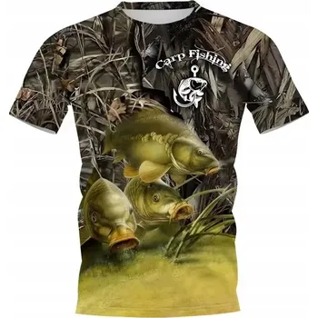 Pánská móda Pánské rybářské tričko s potiskem Dárek pro rybáře - velikost L