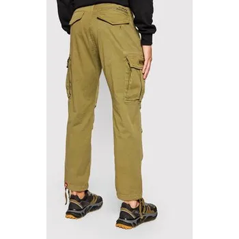 Pánské kalhoty Alpha Industries Kalhoty z materiálu Squad 188202 Zelená Regular Fit 30