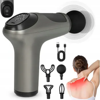 Masážní přístroj MASÁŽNÍ PISTOLE MASSAGE GUN MASÁŽNÍ PŘÍSTROJ NA ZÁDA, CHODIDLA A TĚLO - 6 RYCHLOSTÍ