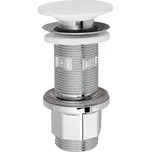 SILFRA IMPALA umyvadlová výpust 5/4“, click-clack, Rockstone zátka, bílá mat