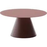 Kulatý konferenční stolek se skleněnou deskou v terakotové barvě ø 80 cm Wilshire – Kave Home ID_1832410