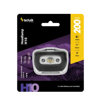 Čelovka Technik Čelovka MT-H10 (3xAAA) LED + červené světlo (200 lumenů)