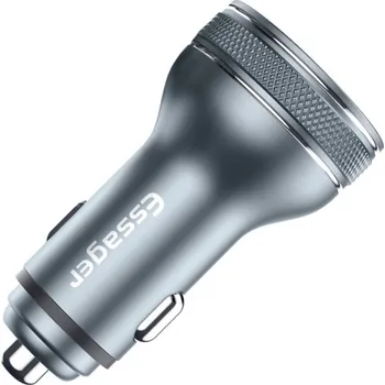 ESSAGER autonabíječka s displejem a porty USB-C / USB-A - 54W - šedá