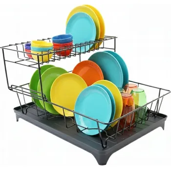 Odkapávač na nádobí Volně stojící odkapávač (sušička) na desku pro dřez, odkapávač na nádobí AKS