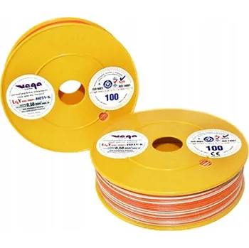 elektrický kabel Vodič LGY/H05V-K 0,50 mm2 100 m Bílo-Oranžový