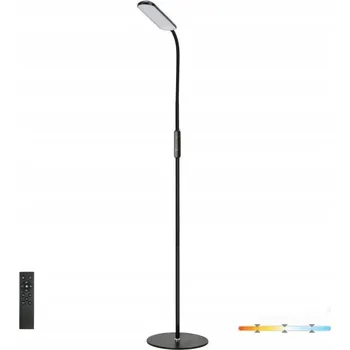 Stojací lampa LED stojací lampa 10W CCT s proměnnou barvou světla TEILO dálkový ovladač Černá KOBI