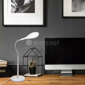 Lampička Stolní lampa BRILONER bílá, stříbrná 4,5 W