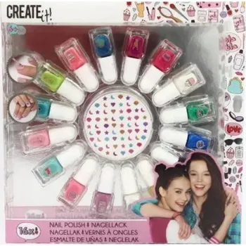 Lak na nehty CREATE IT LAKY NA NEHTY 16 ks mega sada laků pro děti od 6 let