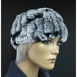 Špongr Kožešinová čelenka/nákrčník S69 Black&White činčila