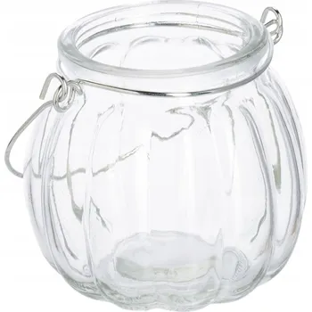 Svícen Casavetro Skleněný svícen na čajovou svíčku bílý závěsný vázička dekorace