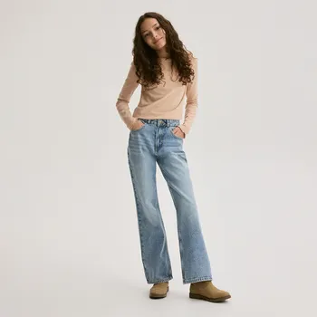 Dívčí oblečení Reserved - Džíny bootcut - modrá - 340HN-50J - 340HN-50J-146