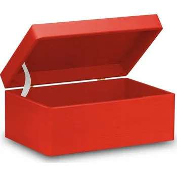 Obraz Dřevěná dekorativní bedýnka 30x20x13,5 cm Červená bez úchytů