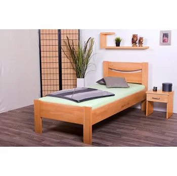 Postel Bukové zvýšené jednolůžko Tea Moření: Šedá, 120x200