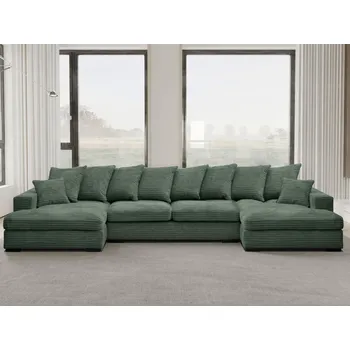 Sedací souprava Rozkládací sedací souprava do U - Gabon - Zelená 11