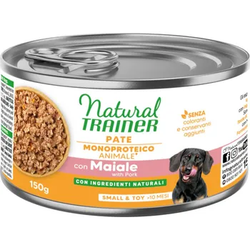 Krmivo pro psa 150g Natural Trainer Sensitive No Gluten Small & Toy Adult bez lepku - vepřové a celozrnné obiloviny