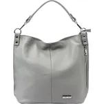Kožená kabelka přes rameno MiaMore 01-053 šedá