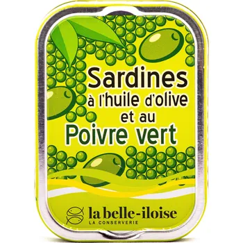 Sardinky s olivovým olejem a zeleným pepřem 115 g