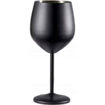 Sklenice Sklenice na víno černá ocelová 500 ml industriální