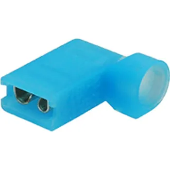 Elektrický konektor Faston konektor 4,8 mm - úhlový izolovaný - modrý