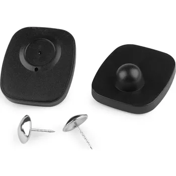 Organizér galanterie Bezpečnostní čip / plastová etiketa k ochraně zboží - černá (50 ks)