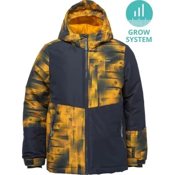 Sportovní oblečení Rostoucí dětská lyžařská bunda LOAP CUPRA GROW SYSTEM 158/164 Černá, Žlutá