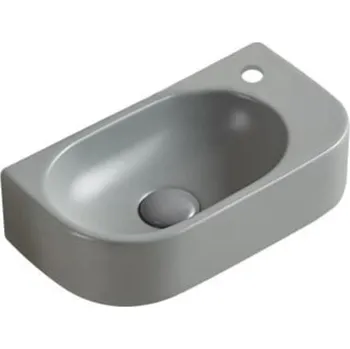 Swiss aqua technologies Umývátko SAT Infinitio 40x21,5 cm šedá mat bez přepadu SATINF4021LGRM