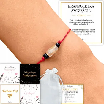 Náramek Náramek KailaArt citrín červený, nastavitelná délka