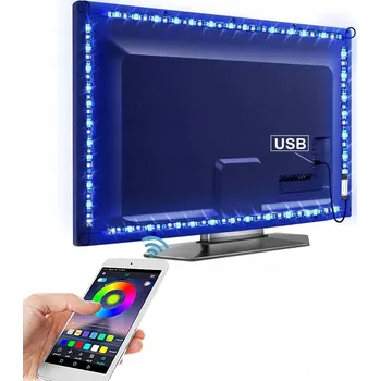 LED páska RGB 5V LED pásek k TV na USB s Bluetooth, 5 m