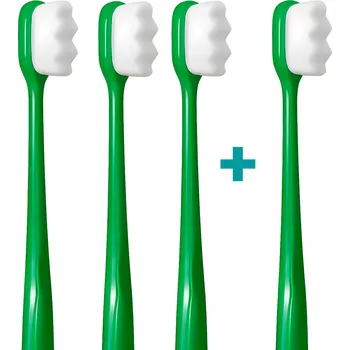 Zubní kartáček 3+1 Ultrajemný zubní kartáček Nanosmile Darkgreen