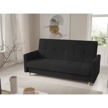 Pohovka Rozkládací pohovka Telde - černá Barva nožiček: Buk přírodní