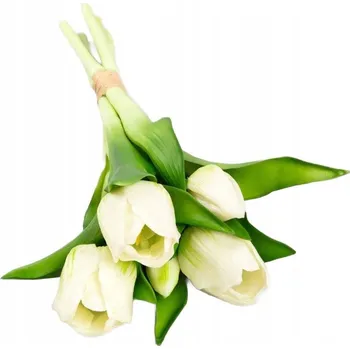 umělá květina Kytice květin LITEN, bílé tulipány , 31 cm HOMLA
