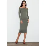 FIGL Elegantní olivové šaty Khaki