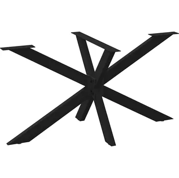 Konferenční stolek vidaXL Noha jídelního stolu ve tvaru pavouka 150 x 78 x (72-73) cm ocel [4013116] Barva: Černá