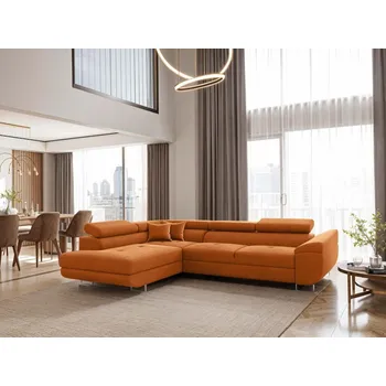 Sedací souprava Rozkládací sedací souprava do L Falio - Oranžová 12 Varianta: Levá