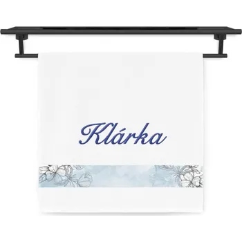 Ručník Ručník se jménem NA PŘÁNÍ 50x100 Něžné kvítí bílý