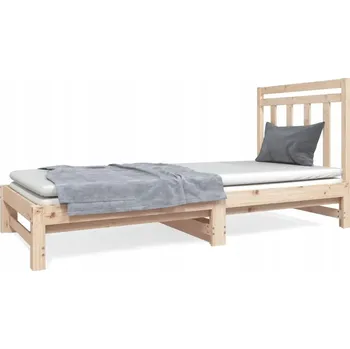 Pohovka Dřevěné borovicové lehátko 195,5 x 182 x 30 cm, rozkládací pohovka