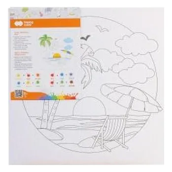 Set školních potřeb Podobrazie bawełniane Pejzaż 25x25cm HAPPY COLOR