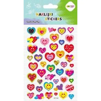 Set školních potřeb Naklejki 3D Soft Puffy Hearts 110x205 HAPPY COLOR