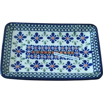 Tácek / malý podnos 18,3 cm x 12,3 cm 2021 Keramika Bolesławiec DU60