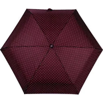 Skládací mini deštník s puntíky Varianta: 2 bordó, Balení: 1 ks