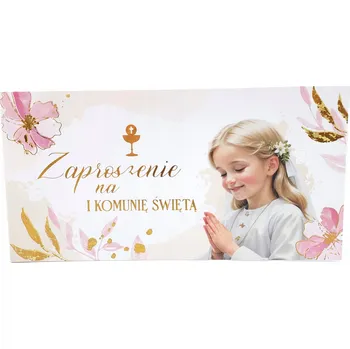 Obraz Pozvánky na První svaté přijímání Kartičky s Koťátkem 85x165 mm 10 ks
