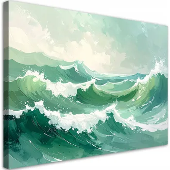 Obraz Obraz do obýváku, ložnice, kanceláře, Moře Vlny Pastelová Krajina 45x30