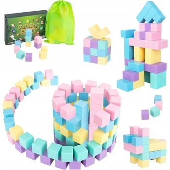 ostatní stavebnice MAGNETICKÉ STAVEBNICE 30 KUSŮ MONTESSORI KREATIVNÍ BAREVNÉ