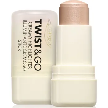 Rozjasňovač puroBIO Cosmetics Twist&Go krémový rozjasňovač v tyčince odstín 01 Sparkling Wine 5 g