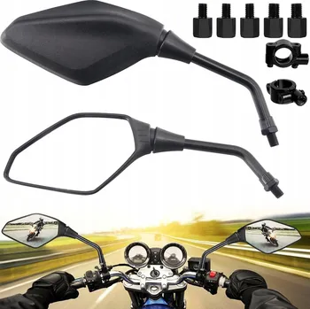 Zrcátko pro motocykl Motocyklová zrcátka, univerzální motocyklová zrcátka se závitem M8 M10