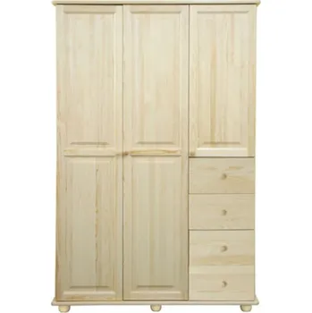 Šatní skříň Skříň 09 - masiv borovice Odstín: Olše