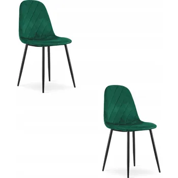 Jídelní židle Židle ASTI - tmavě zeleň samet x 2