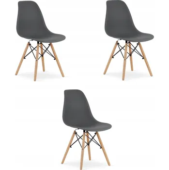 Jídelní židle Židle Oskar šedá 3 ks